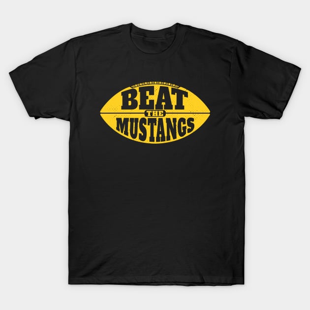 Beat the Mustangs // Vintage Football Grunge Gameday T-Shirt by SLAG_Creative